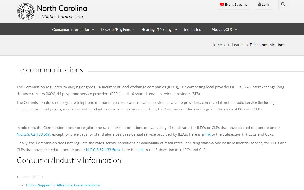 Guilford County area codes North Carolina Utilities Commission telecom source