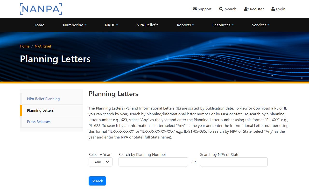Guilford County area codes NANPA planning letters