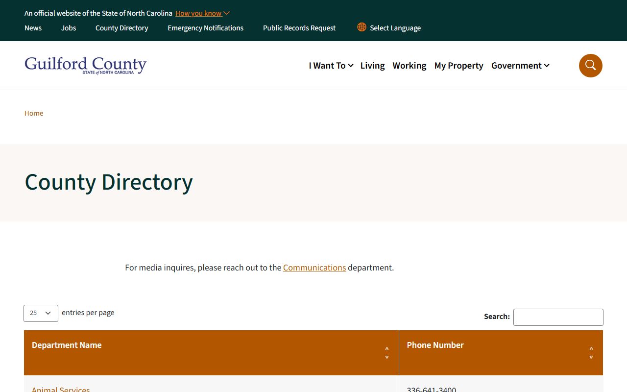 Guilford County phone directory county department phone numbers