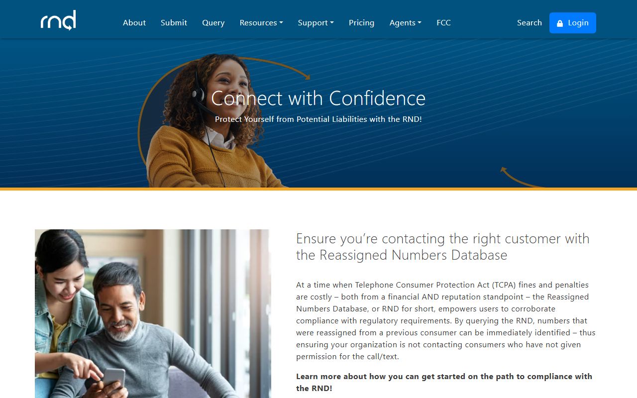 FCC Reassigned Numbers Database screenshot